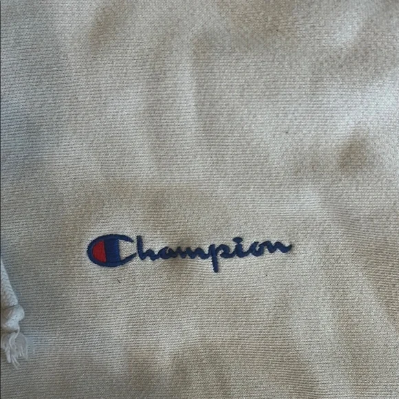 Champion White Short Sleeve Hoodie